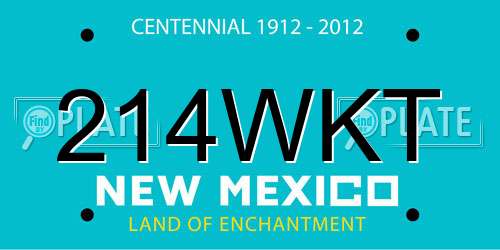 214WKT New Mexico License Plate