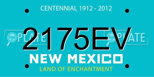 2175EV New Mexico License Plate