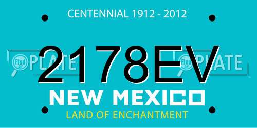 2178EV New Mexico License Plate