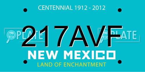 217AVF New Mexico License Plate