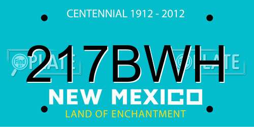 217BWH New Mexico License Plate