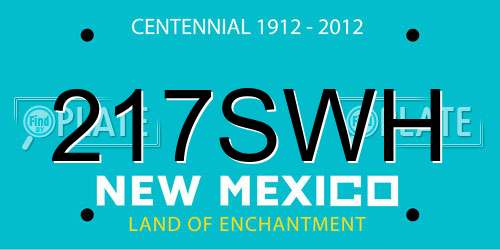 217SWH New Mexico License Plate