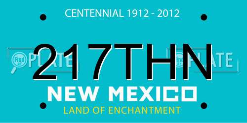 217THN New Mexico License Plate