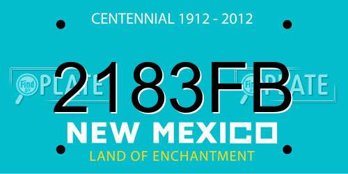 2183FB New Mexico License Plate