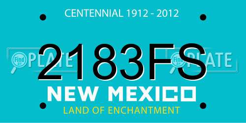 2183FS New Mexico License Plate
