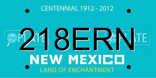 218ERN New Mexico License Plate