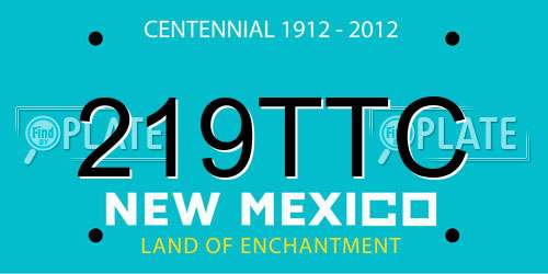219TTC New Mexico License Plate
