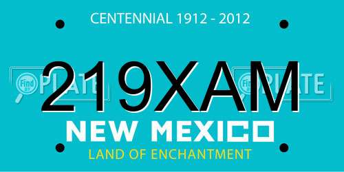 219XAM New Mexico License Plate