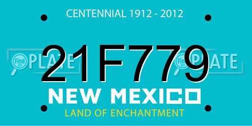 21F779 New Mexico License Plate
