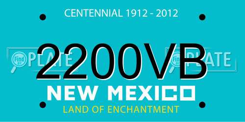 2200VB New Mexico License Plate