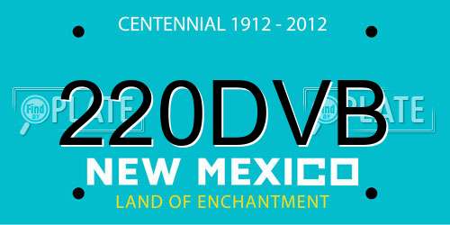 220DVB New Mexico License Plate