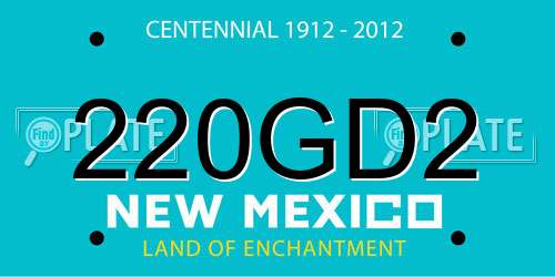 220GD2 New Mexico License Plate