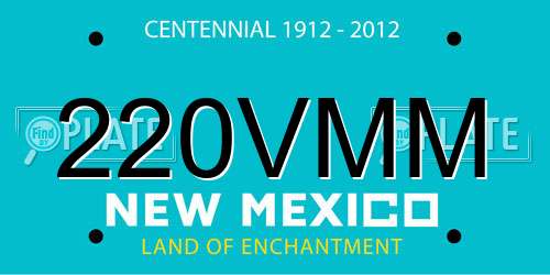 220VMM New Mexico License Plate