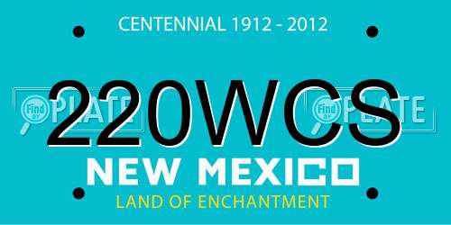 220WCS New Mexico License Plate