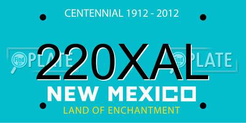 220XAL New Mexico License Plate