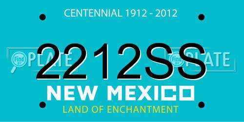 2212SS New Mexico License Plate
