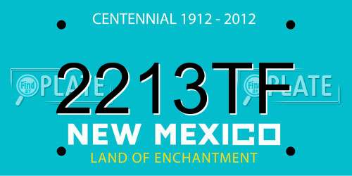 2213TF New Mexico License Plate
