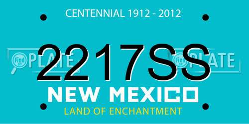 2217SS New Mexico License Plate
