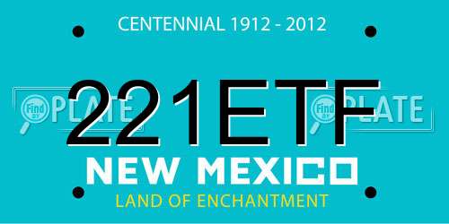 221ETF New Mexico License Plate
