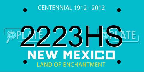 2223HS New Mexico License Plate