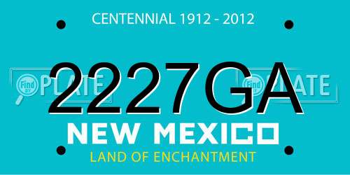 2227GA New Mexico License Plate