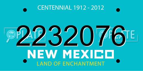 2232076 New Mexico License Plate