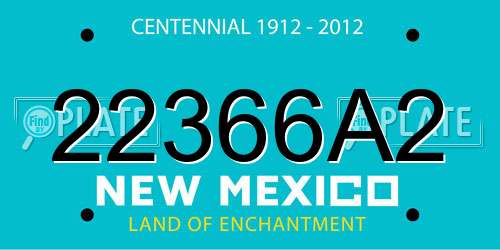 22366A2 New Mexico License Plate