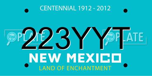 223YYT New Mexico License Plate