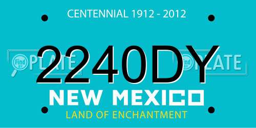 2240DY New Mexico License Plate