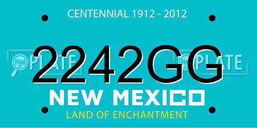 2242GG New Mexico License Plate