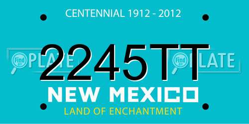2245TT New Mexico License Plate