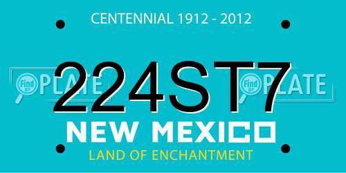 224ST7 New Mexico License Plate