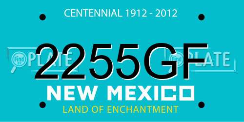 2255GF New Mexico License Plate