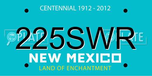 225SWR New Mexico License Plate