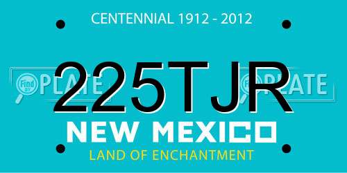 225TJR New Mexico License Plate