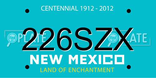 226SZX New Mexico License Plate