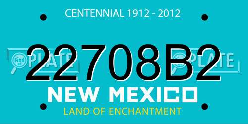 22708B2 New Mexico License Plate
