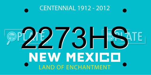 2273HS New Mexico License Plate