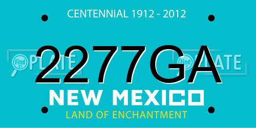 2277GA New Mexico License Plate