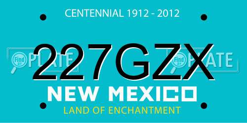 227GZX New Mexico License Plate