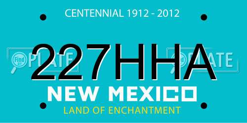 227HHA New Mexico License Plate