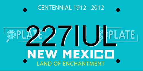 227IUL New Mexico License Plate