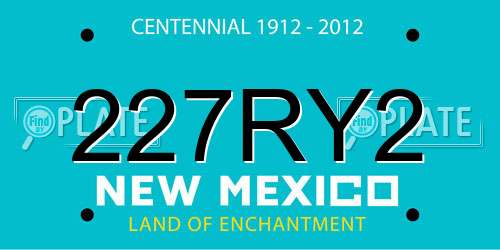 227RY2 New Mexico License Plate
