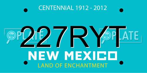 227RYT New Mexico License Plate