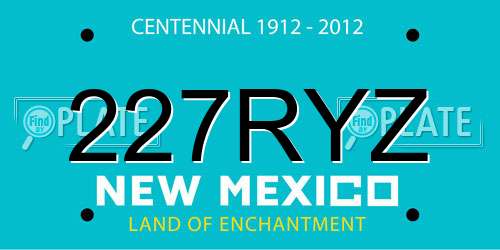 227RYZ New Mexico License Plate