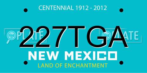227TGA New Mexico License Plate