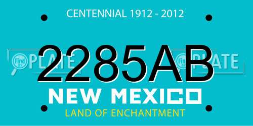 2285AB New Mexico License Plate