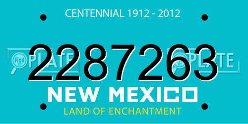 2287263 New Mexico License Plate