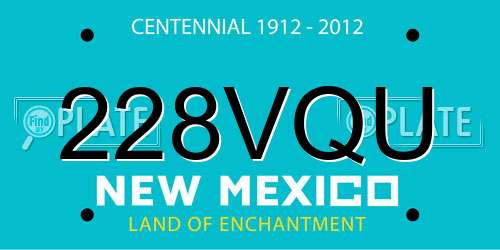 228VQU New Mexico License Plate