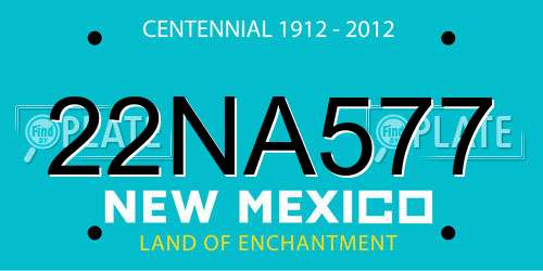 22NA577 New Mexico License Plate